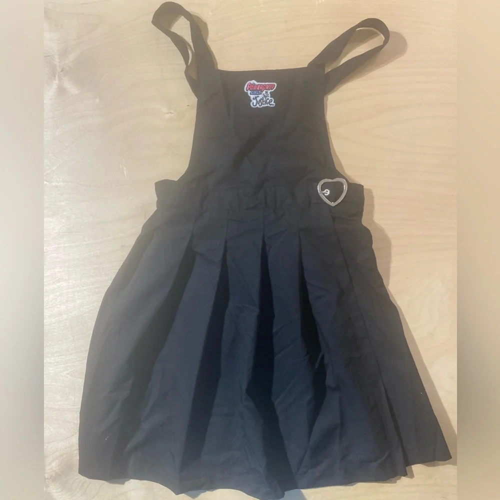 Justice PowerPuff Girls Black Pleated Pinafore Dress Large (12/14) (FS)